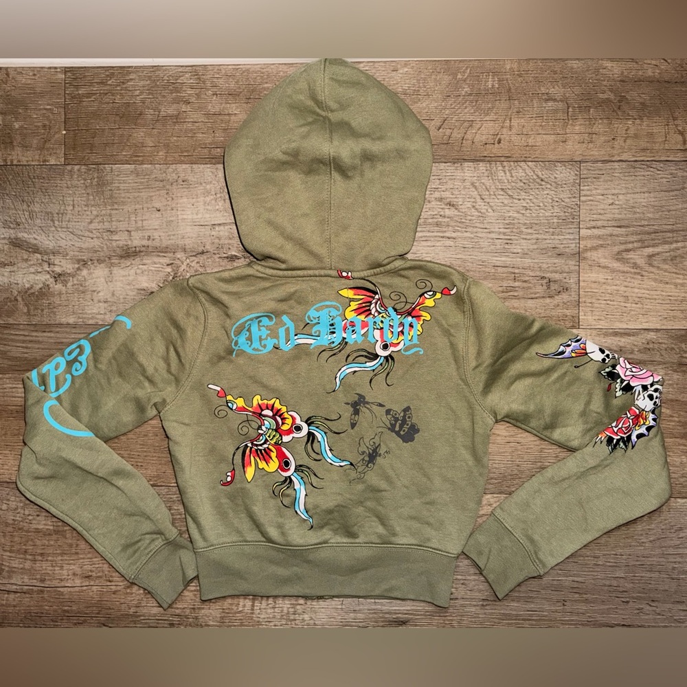 Ed Hardy Crop Zip-Up Hoodie - Picture 9 of 9